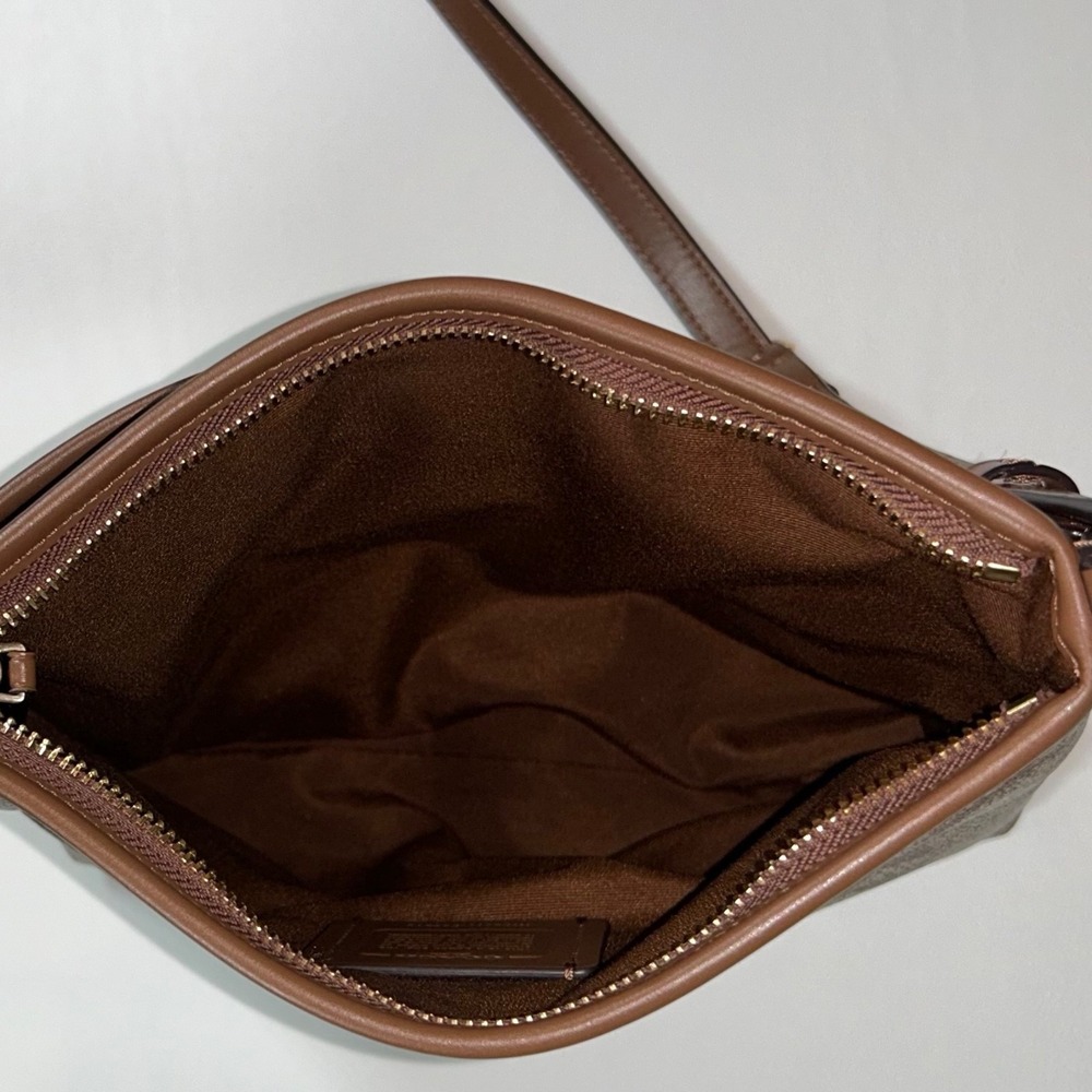 Coach F29210 File Crossbody Signature Brown Tan Messenger Bag Adjustable EUC - Picture 5 of 6